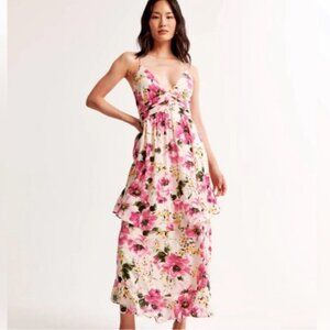 Floral Pink Maxi Dress